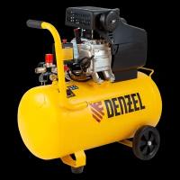 Компрессор масляный Denzel Компрессор воздушный прямой привод DC1500/50, 1,5 кВт, 50 литров, 220 л/мин Denzel 58161, 50 л, 1.5 кВт