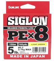 Шнур Sunline SIGLON PE X4 150м Light Green # 0.3