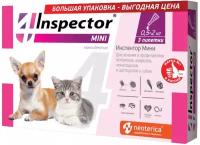 Капли на холку Inspector mini для кошек и собак 0,5-2кг, 3 шт