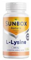 Sunbox, Л Лизин L-Lysine и L-лизин моногидрохлорид 500 мг, незаменимая аминокислота - 60 шт