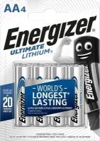 Батарейка Energizer Ultimate LITHIUM FR6 BL4, упаковка 4 шт