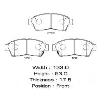 Колодки тормозные передние COROLLA 1991-2000/CALDINA 1992-2002/CARINA 1992-1997/CELICA 1993-1999/MARK II 1996-2000/VISTA 1994-1998/RAV4 1994-2000/CAMRY 1991-1996 MS1322