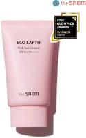 The Saem Солнцезащитный крем для лица для чувствительной кожи Eco Earth Pink Sun Cream, 50 гр