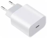 Адаптер питания для Apple 20W, USB-C Power Adapter (в упаковке) Type-C, с функцией быстрой зарядки, все модели iPhone/iPad, оригинальный чип, Белый