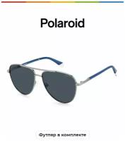 Солнцезащитные очки Polaroid Polaroid PLD 4126/S 06J M9, серый, синий