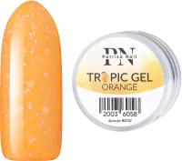 BD147 TROPIC GEL Orange гель для дизайна c белыми шестигранниками 5 гр