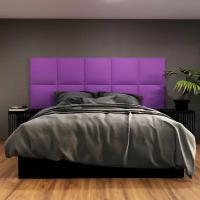 Мягкие стеновые панели, изголовье кровати, размер 50*50, комплект 1шт, цвет фиолетовый