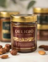 Шоколадно-ореховая паста DELIGIO с пралине из фундука и миндаля, 250 г