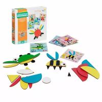 Игра настольная обучающая дидактическая Genio Kids Didactics Геометрическая мозаика WGM