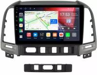 Штатная магнитола Hyundai Santa Fe II 2005-2012 Canbox L-Line 4169-9052 на Android 10 (4G-SIM, 2/32, TS18, DSP, QLed)