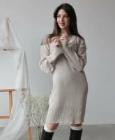 Платье свитер теплое вязаное оверсайз
