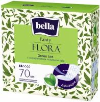 Прокладки гигиенические ежедневные bella Panty FLORA Green tea, 70 шт./уп. (с экстрактом зеленого чая)
