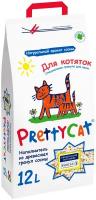 PrettyCat Wood Granules для котят 12 л, 4 кг