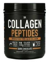 Sports Research Collagen Peptides Hydrolyzed Type I & III Collagen (Пептиды коллагена гидролизованный коллаген I и III) вкус темный шоколад 644 гр