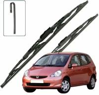 Дворники Honda Jazz (1) GD Хонда ДжаЗЗ ГД хэтчбек 5 дв рест 2005 2006 2007 2008 2009 Щетки стеклоочистителя каркасные для автомобиля 530мм-380мм 2 шт