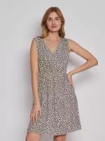 Платье без рукавов с леопардовым принтом, цвет Бежевый, размер L 22225827Y023