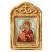 Икона Божией Матери "Троеручица", резная рамка