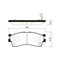 Колодки тормозные "SANGSIN" SP1113 (remsa415.32) Spectra