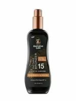 Лосьон для загара SPF 15 Spray Gel With Bronzer,Australian Gold, 237 ml