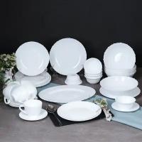 Набор столовой посуды 38 предметов "Белоснежный"