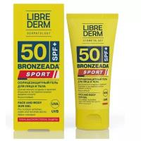 Средство для загара и защиты от солнца для тела Librederm Bronzeada Sport солнцезащитный гель для лица и тела SPF50, 50 мл