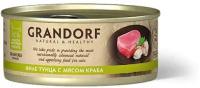 Корм влажный Grandorf для кошек филе тунца с мясом краба, 6шт х 70г