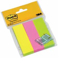 Закладки самоклеящиеся 3M Post-It 6713, FT510114760 25x76, бумажные, 3 цветные x100л