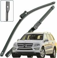 Дворники Mercedes-Benz GL-Class (2) X166 Мерседес ДЖИ Л-класс 2012 2013 2014 2015 Щетки стеклоочистителя бескаркасные 600мм-600мм к-т 2шт