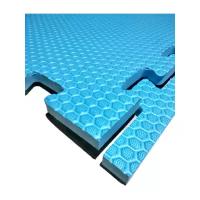 Eco Cover Мягкий пол универсальный «New-накат. Соты», цвет голубой, 100 × 100 см, 14 мм