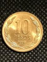 Монета 10 песо Чили 1998 год №2