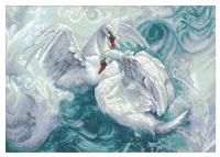 Лебеди #М-311 Паутинка Набор алмазная мозаика 50 x 35 см