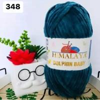 Пряжа плюшевая Himalaya Dolphin Baby/Хималая Долфин Беби/Бэби - петроль N 80348, 120м/100гр, 100% микрополиэстер, 1 шт, пряжа для игрушек и одежды