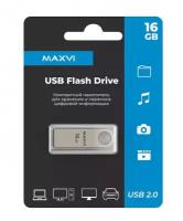 Флешка Maxvi 16 ГБ (FD16GBUSB20C10MK), серебристый