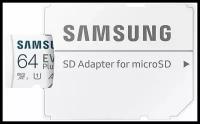 Карта памяти MicroSD 64GB Samsung Class 10 Evo Plus U1 (R/W 130 MB/s) + SD адаптер