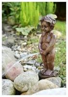Фигура для фонтана в пруду "Бельгийский мальчик", цвет под медь, Heissner, Германия