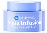 Маска для лица 7DAYS MY BEAUTY WEEK AQUA INFUSION увлажняющая с гиалуроновой кислотой 2-в-1, 50 мл