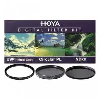 Комплект светофильтров Hoya DIgital filter kit: UV (C) HMC Multi, PL-CIR, NDX8 55mm