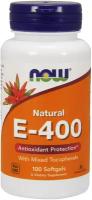 Капсулы NOW Natural E-400 with Mixed Tocopherols, 70 г, 400 МЕ, 100 шт