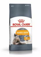 Корм сухой ROYAL CANIN полнорационный для взрослых кошек HAIR & SKIN CARE 400 г х 3 шт