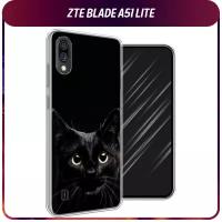 Силиконовый чехол на ZTE Blade A51 lite/A5 (2020) / ЗТЕ Блэйд А51 Лайт/A5 (2020) "Добрый кот"