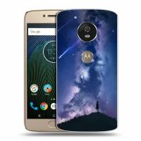 Дизайнерский силиконовый чехол для Моторола Мото Ж5с / Motorola Moto G5s Галактика