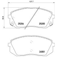 Колодки Тормозные Перед Hyundai I40, Ix35, Kia Cadenza, Optima, Soul Ii, Sportage 04- NISSHINBO арт. NP6034