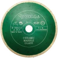 Диск алмазный Solga Diamant CERAMICS, MARBLE сплошной (керамика, мрамор) 200мм/25,4