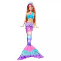 Кукла Barbie Сверкающая русалочка, 29 см, HDJ36 розовый