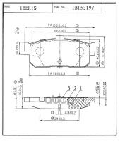 Колодки тормозные зад к-т для nissan maxima iv a33 Iberis IB153197