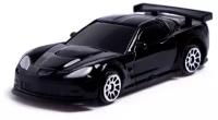 Машина металлическая ТероПром 3098592 CHEVROLET CORVETTE C6-R, 1:64, цвет чёрный