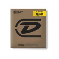 Dunlop Stainless Steel Flatwound DBFS40100S струны для бас-гитары, Short Scale, 40-100