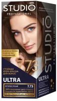 Essem Hair Studio Professional Ultra особо стойкая крем-краска для седых волос, 7.73 Янтарно-русый