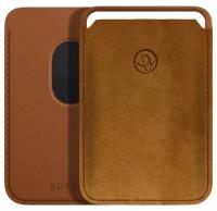 Чехол-бумажник Bustha MagSafe Leather Wallet коричневый Mustard/Saddle (BST755220)