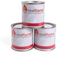 Топливо для фондю, мармитов, саджей "Real Flame" 3 банки гель 200 грамм